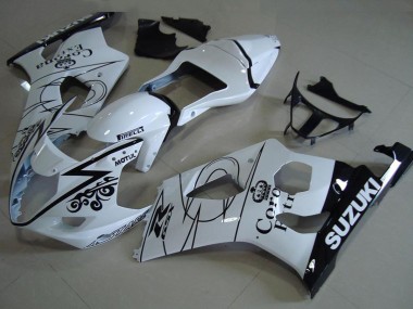 Preisgünstige Suzuki GSXR 1000 Motorrad Verkleidung 2003-2004 - Weiss Schwarz Corona