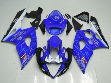 Preisgünstige Suzuki GSXR 1000 Motorrad Verkleidung 2005-2006 - Blau Weiss Schwarz Corona