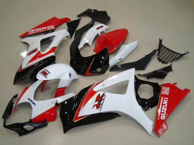 Preisgünstige Suzuki GSXR 1000 Motorrad Verkleidung Kit 2007-2008 - Weiss Rot Schwarz
