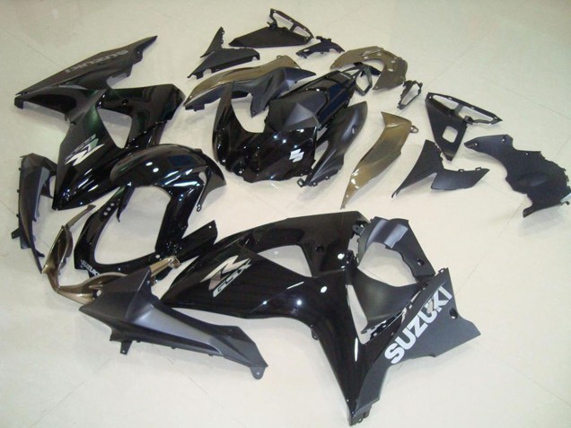 Preisgünstige Suzuki GSXR 1000 Motorrad Verkleidung 2009-2016 - Glanzendes Schwarz Matt Schwarz OEM Stil