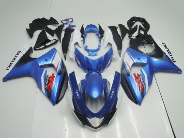 Preisgünstige Suzuki GSXR 1000 Motorrad Verkleidung 2009-2016 - Hellblau Blau Weiss Schwarz OEM Stil
