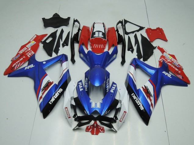 Preisgünstige Suzuki GSXR 1000 Motorrad Verkleidung 2009-2016 - Blau Rot Weiss Piaa Motul