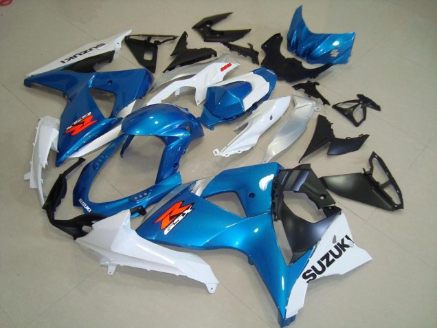 Preisgünstige Suzuki GSXR 1000 Motorrad Verkleidung 2009-2016 - Hellblau Weiss Schwarz OEM Stil