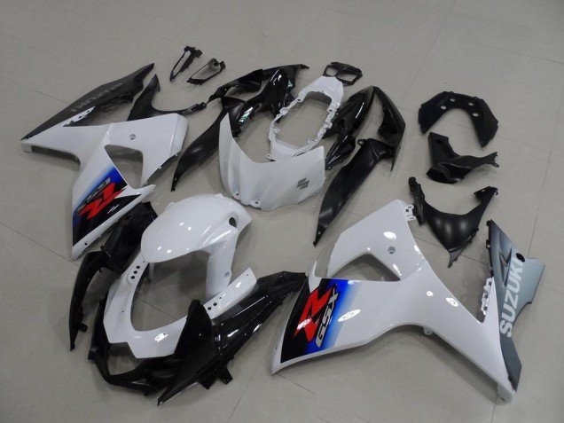 Preisgünstige Suzuki GSXR 1000 Motorrad Verkleidung 2009-2016 - Weiss Blau Silber Schwarz