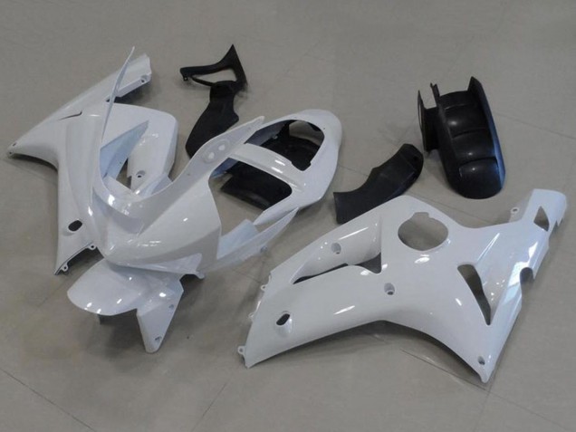 Preisgünstige Kawasaki ZX6R Motorrad Verkleidung 2003-2004 - Weiss