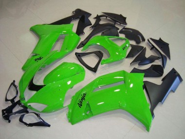 Preisgünstige Kawasaki ZX6R Motorrad Verkleidung 2007-2008 - Grun Matt Schwarz