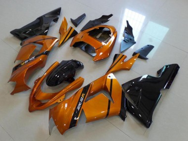 Preisgünstige Kawasaki ZX10R Motorrad Verkleidung 2004-2005 - Gold Schwarz
