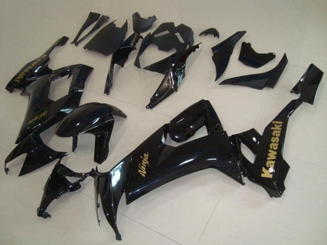 Preisgünstige Kawasaki ZX10R Motorrad Verkleidung 2008-2010 - Glanzendes Schwarz Gold Aufkleber