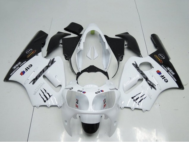 Preisgünstige Kawasaki ZX12R Motorrad Verkleidung 2000-2001 - Weiss Schwarz Elf Monster