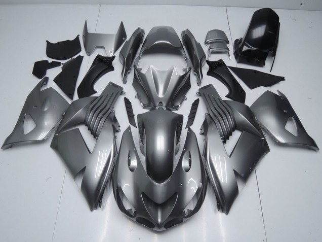 Preisgünstige Kawasaki ZX14R ZZR1400 Motorrad Verkleidung 2006-2011 - Glanzendes Grau