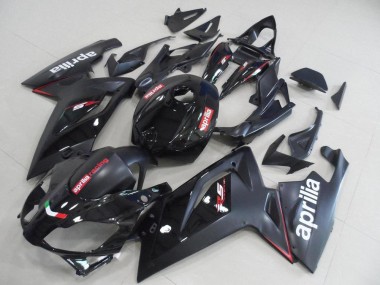 Preisgünstige Aprilia RS125 Motorrad Verkleidung 2006-2011 - Glanzendes Schwarz Matt Schwarz