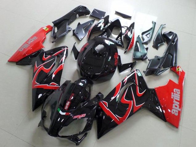 Preisgünstige Aprilia RS125 Motorrad Verkleidung 2006-2011 - Glanzendes Schwarz Rot