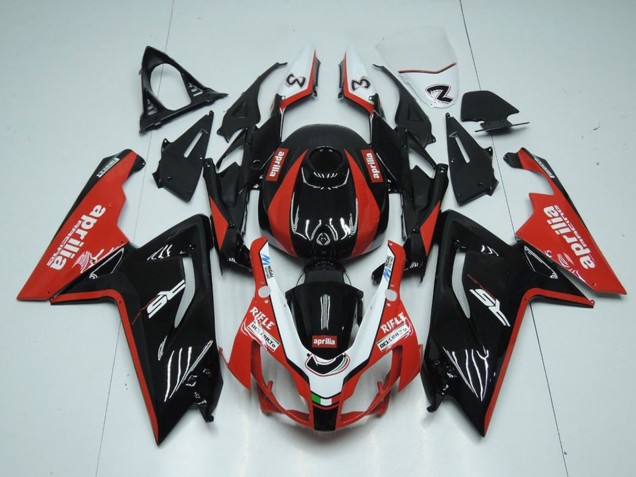 Preisgünstige Aprilia RS125 Motorrad Verkleidung 2006-2011 - Glanzendes Schwarz Rot Weiss
