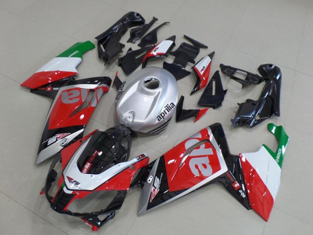 Preisgünstige Aprilia RS125 Motorrad Verkleidung 2006-2011 - Rot Weiss Schwarz Silber Grun