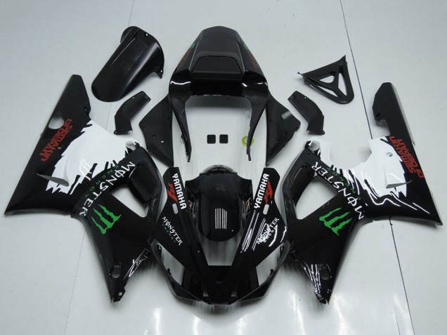 Preisgünstige Yamaha YZF R1 Motorrad Verkleidung 2000-2001 - Glanzendes Schwarz Weiss Rot Grun Monster