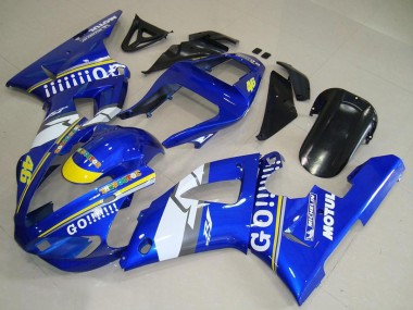 Preisgünstige Yamaha YZF R1 Motorrad Verkleidung 2000-2001 - Blau Weiss Gelb Motul 46
