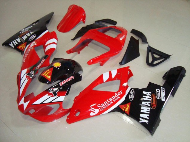 Preisgünstige Yamaha YZF R1 Motorrad Verkleidung 2000-2001 - Rot Weiss Glanzendes Schwarz Santunder