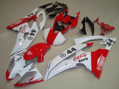 Preisgünstige Yamaha YZF R6 Motorrad Verkleidung 2008-2016 - Weiss Rot Cocacola 44