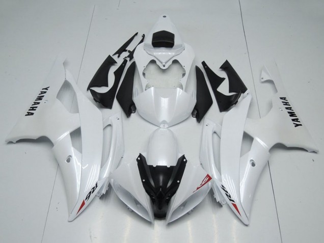 Preisgünstige Yamaha YZF R6 Motorrad Verkleidung 2008-2016 - Glanzendes Weiss