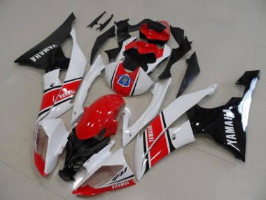 Preisgünstige Yamaha YZF R6 Motorrad Verkleidung 2008-2016 - Weiss Rot Glanzendes Schwarz