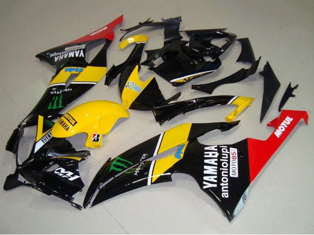 Preisgünstige Yamaha YZF R6 Motorrad Verkleidung 2008-2016 - Gelb Rot Glanzendes Schwarz Grun Monster Motul