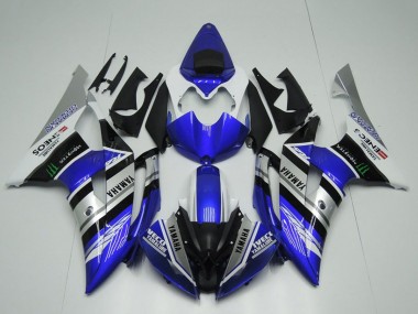 Preisgünstige Yamaha YZF R6 Motorrad Verkleidung 2008-2016 - Weiss Blau Silber Schwarz Monster ENEOS Yamalube Semakin Didepan