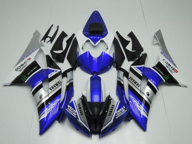 Preisgünstige Yamaha YZF R6 Motorrad Verkleidung 2008-2016 - Weiss Blau Silber Schwarz Monster ENEOS Yamalube Semakin Didepan