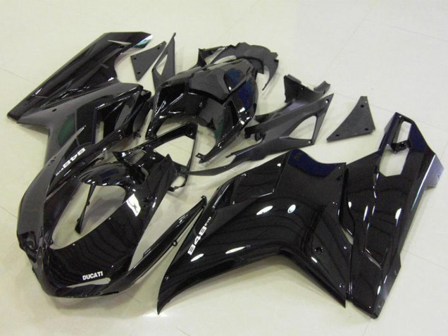 Preisgünstige Ducati 848 Motorrad Verkleidung 2007-2014 - Glanzendes Schwarz