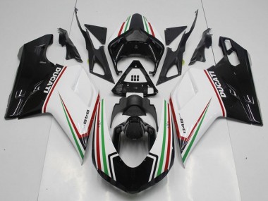 Preisgünstige Ducati 848 Motorrad Verkleidung Kit 2007-2014 - Weiss Rot Grun Glanzendes Schwarz