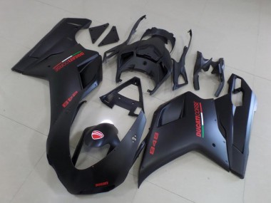Preisgünstige Ducati 848 Motorrad Verkleidung 2007-2014 - Matt Schwarz Rot