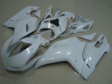 Preisgünstige Ducati 848 1098 1198 Motorrad Verkleidung 2007-2014 - Glanzendes Weiss