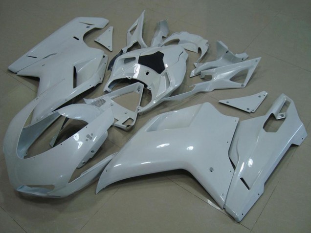 Preisgünstige Ducati 848 1098 1198 Motorrad Verkleidung 2007-2014 - Glanzendes Weiss