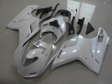 Preisgünstige Ducati 1198 Motorrad Verkleidung 2007-2014 - Glanzendes Weiss
