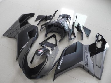 Preisgünstige Ducati 848 Motorrad Verkleidung 2007-2014 - Grau Matt Schwarz