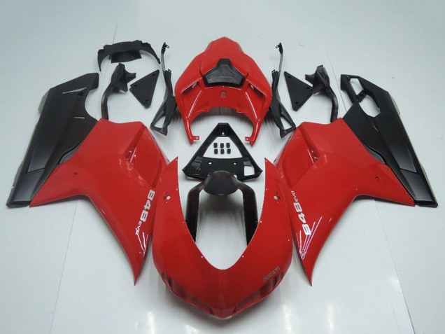 Preisgünstige Ducati 848 Motorrad Verkleidung 2007-2014 - Rot Matt Schwarz OEM Stil