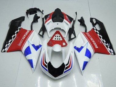 Preisgünstige Ducati 848 1098 1198 Motorrad Verkleidung 2007-2014 - Weiss Rot Blau Glanzendes Schwarz Corse