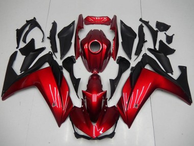Preisgünstige Yamaha YZF R3 Motorrad Verkleidung 2015-2018 - Rot Matt Schwarz