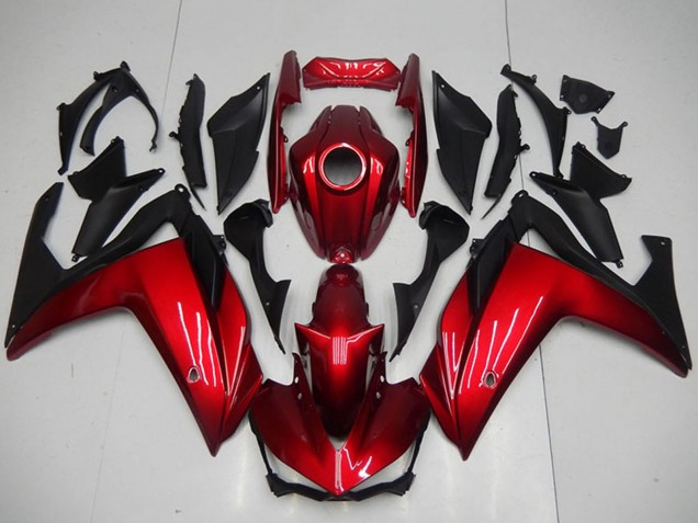 Preisgünstige Yamaha YZF R3 Motorrad Verkleidung 2015-2018 - Rot Matt Schwarz
