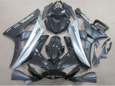 Preisgünstige Yamaha YZF R6 Motorrad Verkleidung 2006-2007 - Glanzendes Schwarz Matt Schwarz Silber