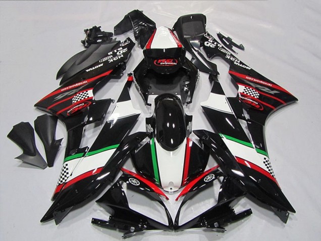 Preisgünstige Yamaha YZF R6 Motorrad Verkleidung 2006-2007 - Weiss Rot Glanzendes Schwarz Grun Motul