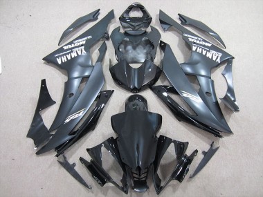 Preisgünstige Yamaha YZF R6 Motorrad Verkleidung 2008-2016 - Glanzendes Schwarz Matt Schwarz Weiss Aufkleber