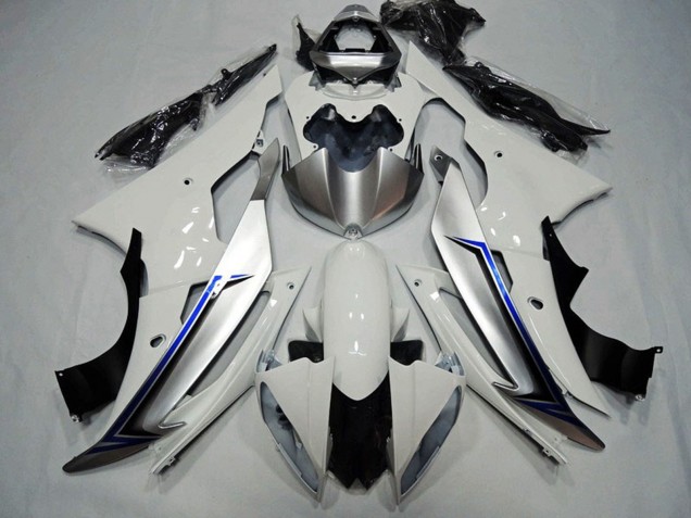 Preisgünstige Yamaha YZF R6 Motorrad Verkleidung Kit 2008-2016 - Weiss Blau Schwarz