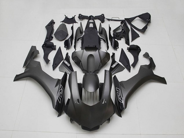 Preisgünstige Yamaha YZF R1 Motorrad Verkleidung 2015-2019 - Matt Schwarz Glanzendes Schwarz
