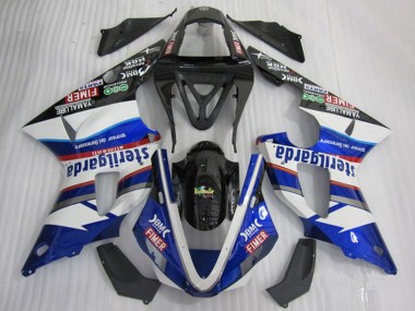 Preisgünstige Yamaha YZF R1 Motorrad Verkleidung 2000-2001 - Weiss Blau Schwarz Rot Fimer Sterilgarda