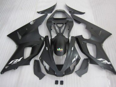 Preisgünstige Yamaha YZF R1 Motorrad Verkleidung 2000-2001 - Matt Schwarz Weiss Aufkleber