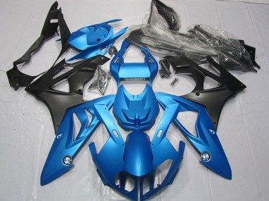 Preisgünstige BMW S1000RR Motorrad Verkleidungen Kit 2009-2014 - Blau Matt Schwarz