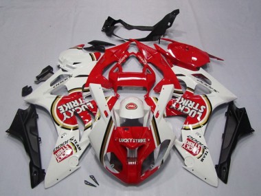 Preisgünstige BMW S1000RR Motorrad Verkleidung 2009-2014 - Weiss Rot Lucky Strike