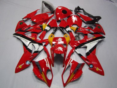 Preisgünstige BMW S1000RR Motorrad Verkleidung 2009-2014 - Rot Weiss Schwarz