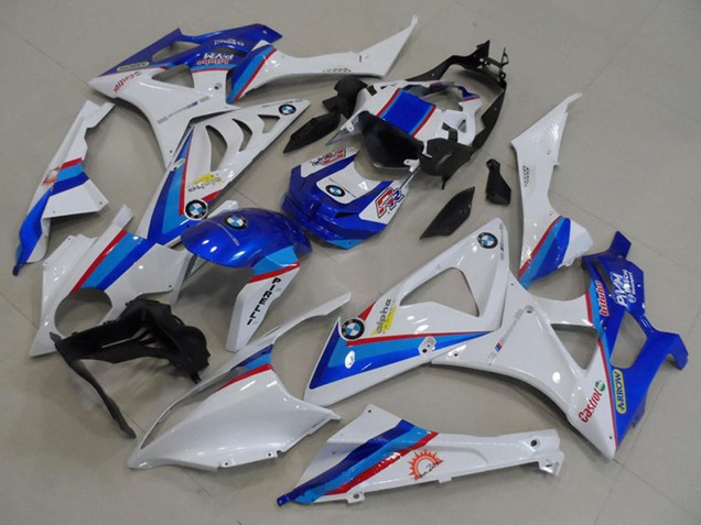 Preisgünstige BMW S1000RR Motorrad Verkleidung 2009-2014 - Weiss Rot Blau Castrol Pirelli