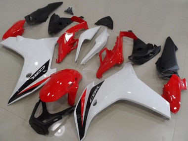 Preisgünstige Honda CBR600F Motorrad Verkleidung 2011-2013 - Weiss Rot Glanzendes Schwarz